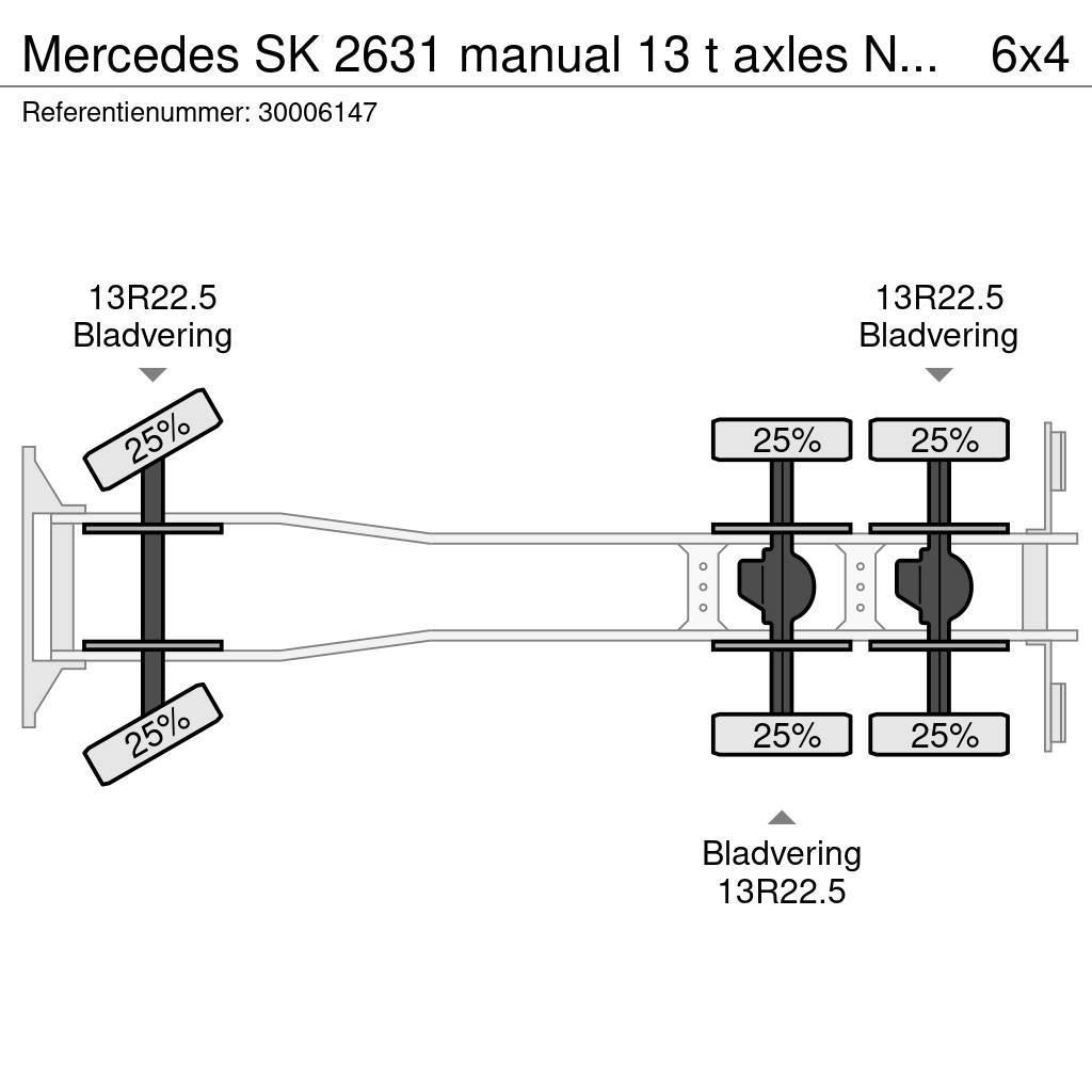 Mercedes-Benz SK 2631 manual 13 t axles NO2638 Шасі з кабіною
