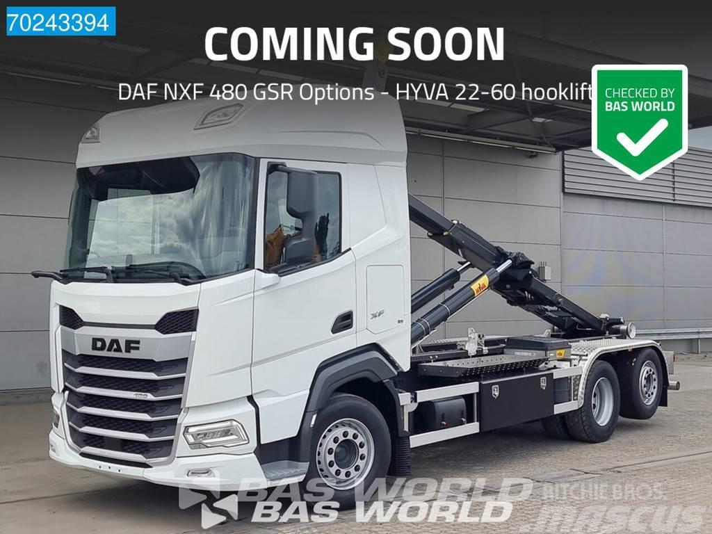 DAF XF 480 6X2 NEW HYVA 22-60 ACC GSR Options Lift-Len Вантажівки з гаковим підйомом