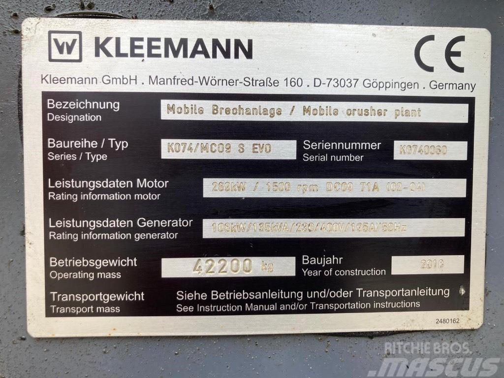 Kleemann Mco 9 s Мобільні дробарки