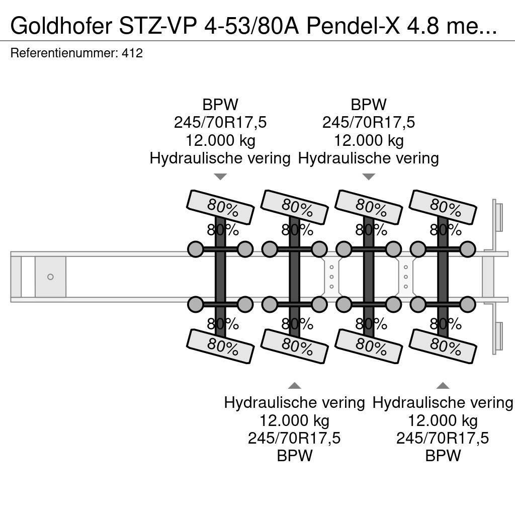 Goldhofer STZ-VP 4-53/80A Pendel-X 4.8 meter Extand! Низькорамні напівпричепи