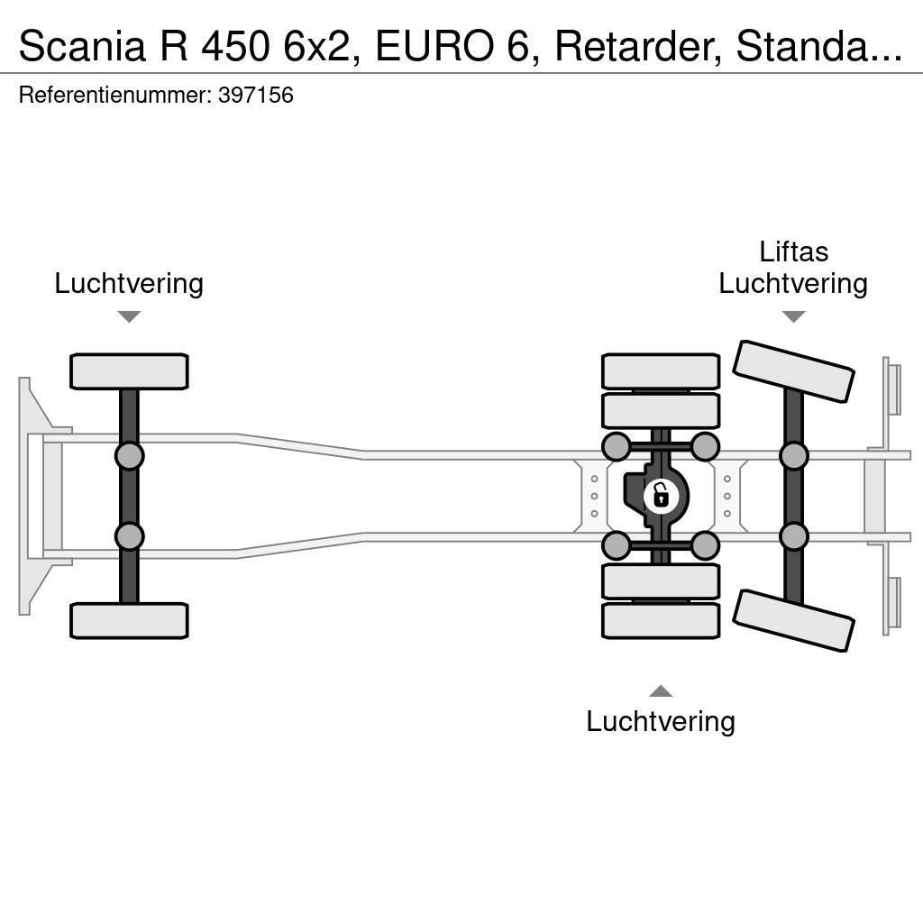 Scania R 450 6x2, EURO 6, Retarder, Standairco, Combi Тентовані вантажівки