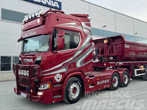 Scania R 730 A6x4NB Tipptrekker med 2020 mod Carnehl Tipp Тягачі