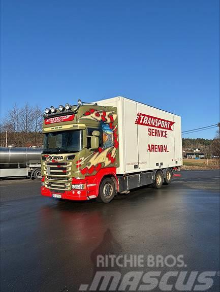 Scania R580LB6x2HLB, 2016 17pl Ekeri Skap med varme/sideå Фургони