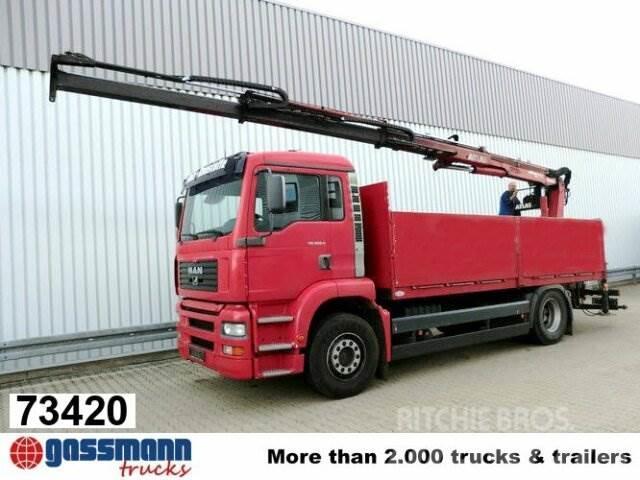 MAN TGA 18.360 4x2, Baustoff, Kran ATLAS 125.1 Вантажівки-платформи/бокове розвантаження