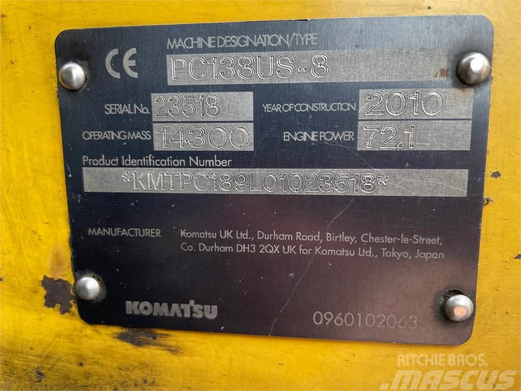 Komatsu PC138US-8 gravemaskine til ophug Гусеничні екскаватори