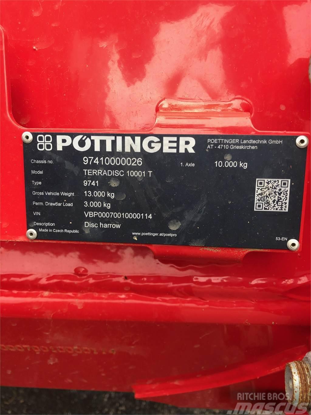 Pöttinger TERRADISC 10001T 32.5 Інші землеоброблювальні машини і додаткове обладнання