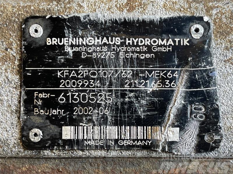 Brueninghaus Hydromatik BRUENINGHAUS HYDROMATIK HYDRAULIC PUMP KFA2FO107 Гідравліка