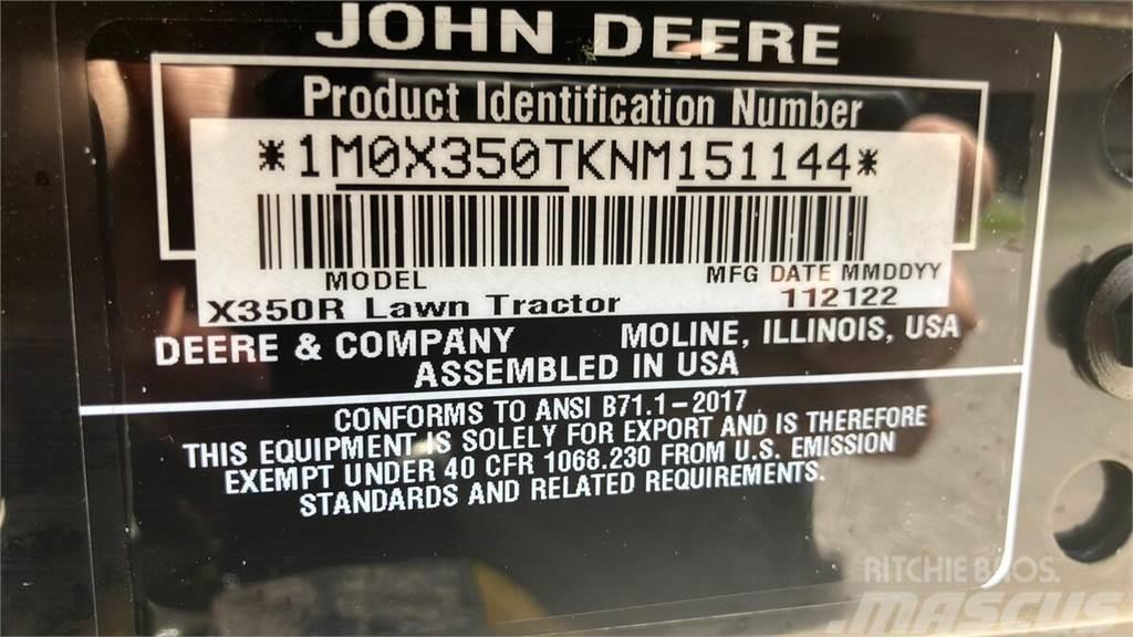 John Deere X350R Інша комунальна техніка