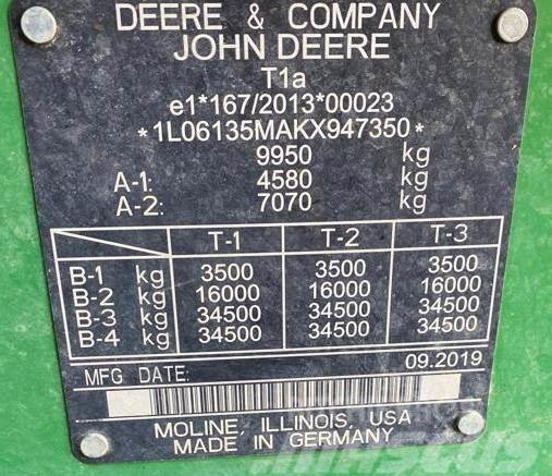 John Deere 6135M Трактори