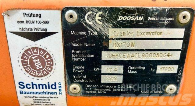 Doosan DX 170W Колісні екскаватори