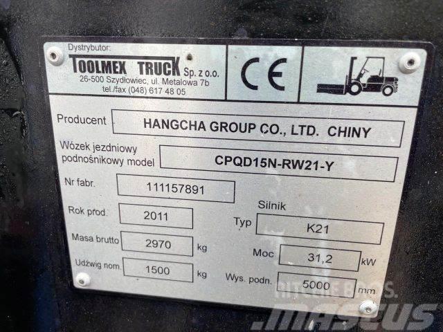 Hangcha 15N stapler,vin 891 Газові навантажувачі