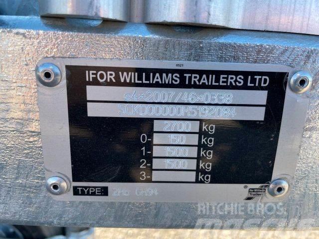 Ifor Williams 2Hb GH27, NEW NOT REGISTRED,machine transport084 Трейлери колесного транспортного засобу