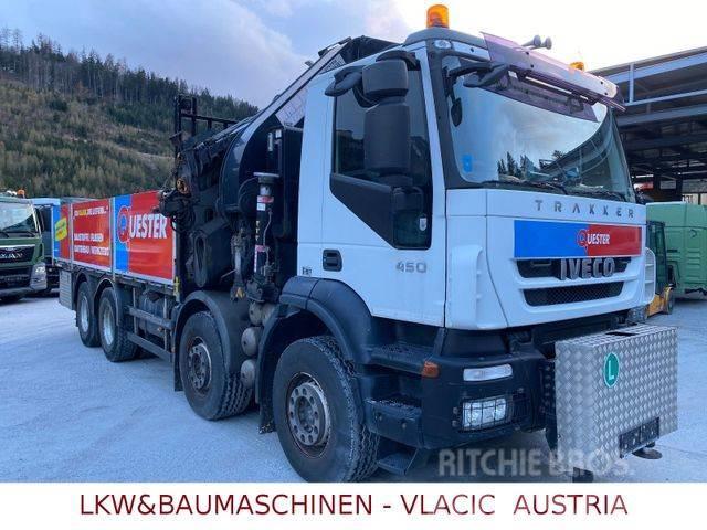 Iveco Trakker 450 mit Kran EFFER 470/6S+JIB Вантажівки-платформи/бокове розвантаження