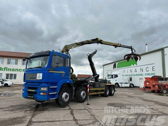 MAN TGA 41.460 for containers and scrap + crane 8x4 Автокрани