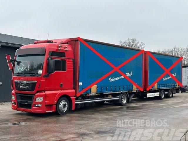 MAN TGX 18.400 4x2 Euro6 BDF+Krone OHNE BRÜCKEN Тентовані вантажівки