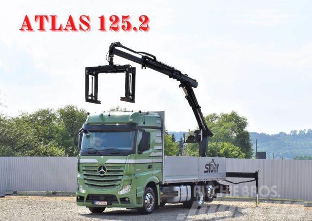 Mercedes-Benz Actros 2545 Pritsche 6,60m + ATLAS 125.2 Автокрани