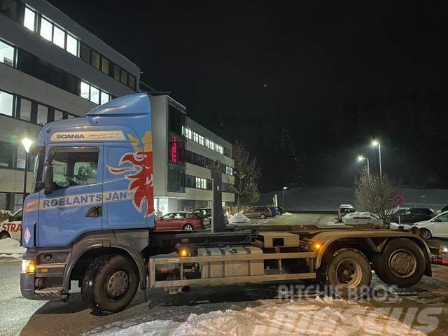 Scania R 500 V8 LB 6X2 MNA ABROLLER GELENKTEACHSE Вантажівки з гаковим підйомом