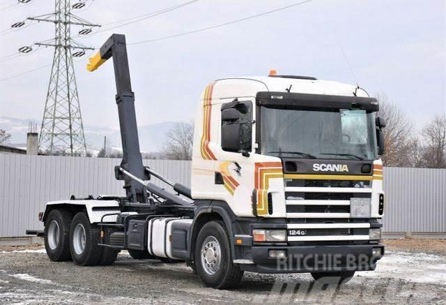 Scania R124 470 Abrollkipper *6x2* Top Zustand ! Вантажівки з гаковим підйомом