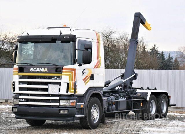 Scania R124 470 Abrollkipper *6x2* Top Zustand ! Вантажівки з гаковим підйомом