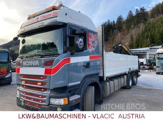 Scania R410 mit Kran Palfinger PK20002EH Вантажівки-платформи/бокове розвантаження