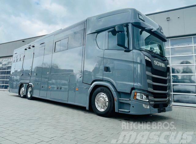 Scania S 450 Doppel Pop-out Pop-Up Pferdetransporter Автотранспорт для перевезення тварин
