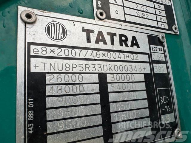 Tatra woodtransporter 6x6, crane + R.CH trailer vin343 Лісовози