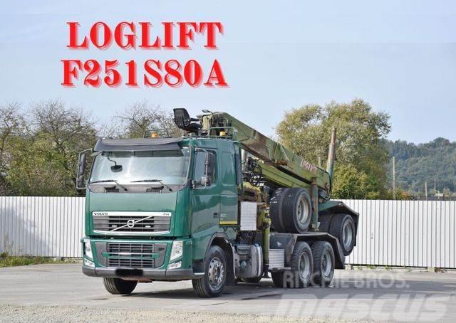 Volvo FH 500 * LOGLIFT F251 S80A + Anhänger /6x4 Лісовози