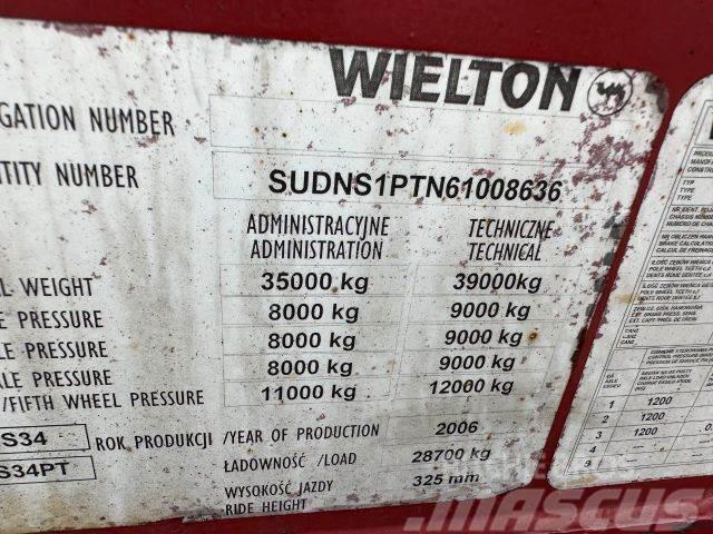 Wielton trailer for containers vin 636 Низькорамні напівпричепи