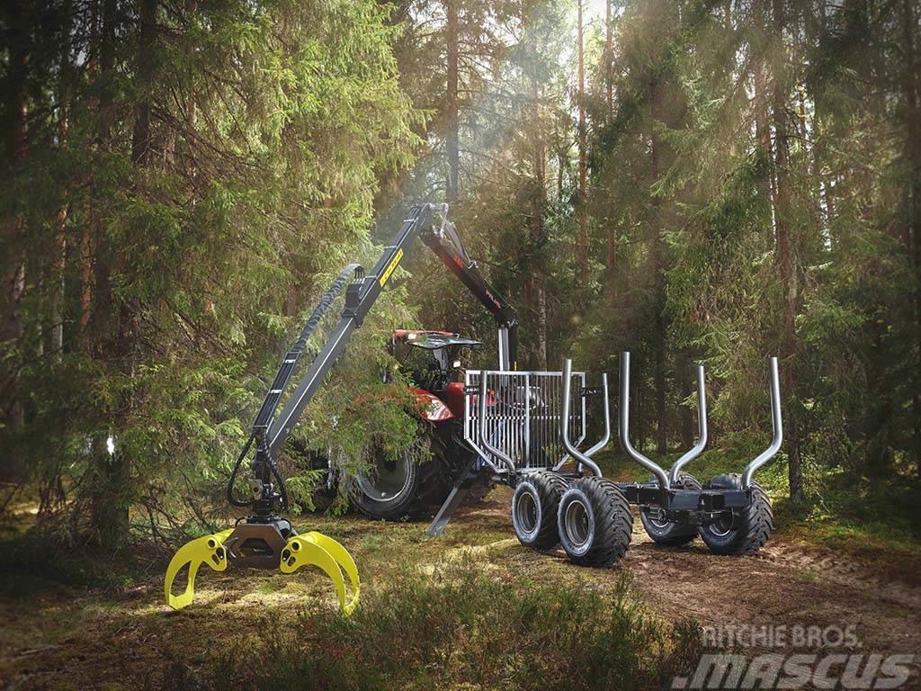 Palms Skogsvagn 10 ton med 6.3 kran Лісові причепи