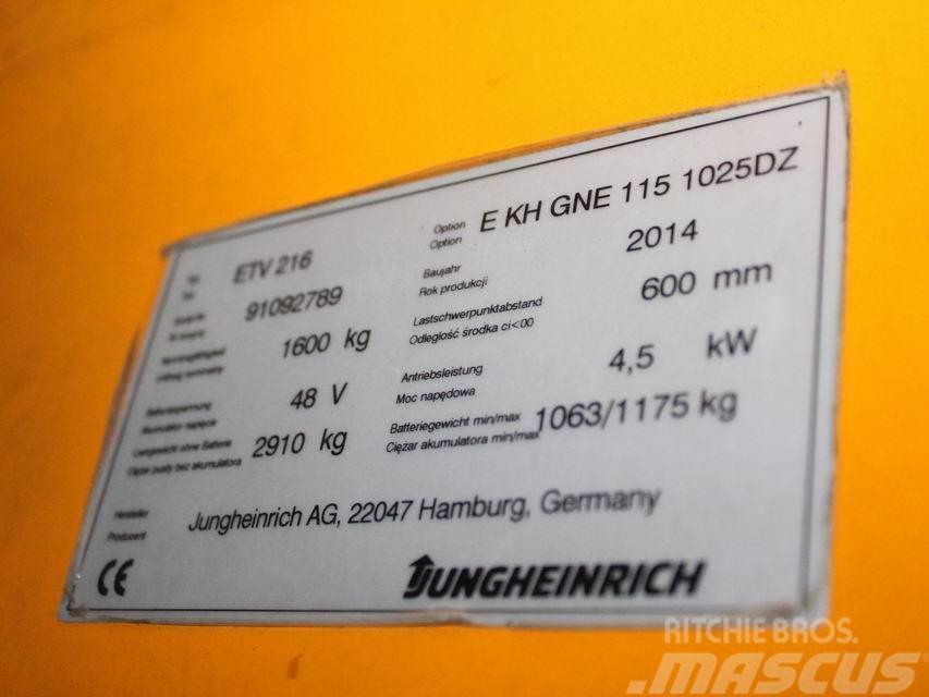 Jungheinrich ETV 216 E KH GNE 115 1025DZ Річ-трак із високим підйомом