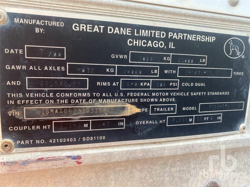 Great Dane 53 ft x 102 in T/A Напівпричепи з кузовом-фургоном