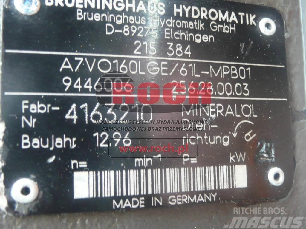 Brueninghaus Hydromatik A7VO160LGE/61L-MPB01 9446006 256.28.00.03 Гідравліка