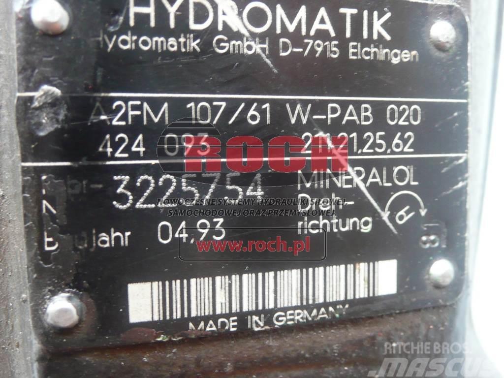 Hydromatik A2FM107/61W-PAB020 424093 211.21.25.62 Двигуни