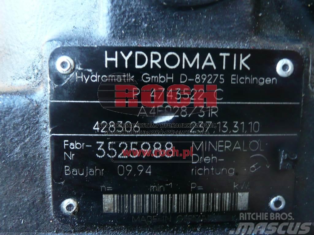 Hydromatik A4FO28/31R 428306 237.13.31.10 Гідравліка