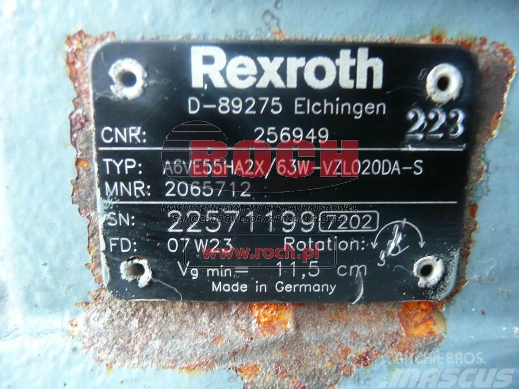 Rexroth A6VE55HA2X/63W-VZL020DA-S 2065712 256949 Двигуни