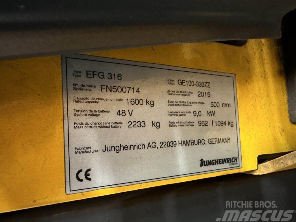 Jungheinrich EFG 316 - FREIHUB-Mast !!! Електронавантажувачі