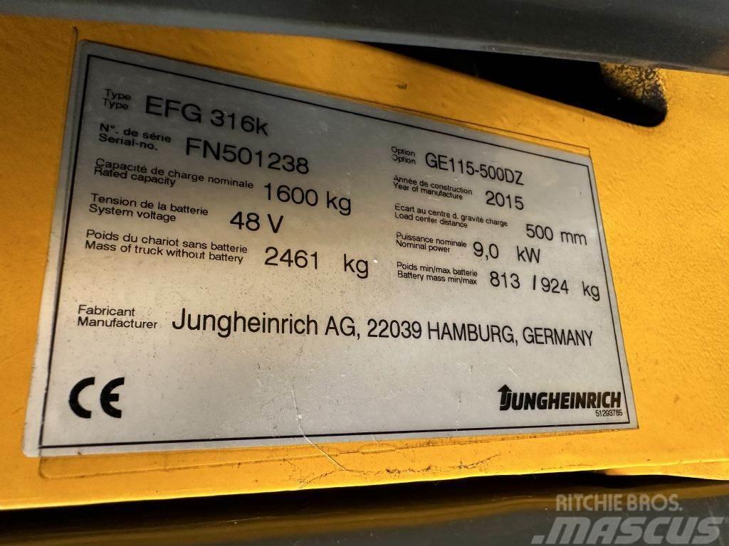 Jungheinrich EFG 316k - TRIPLEX 5 m Електронавантажувачі