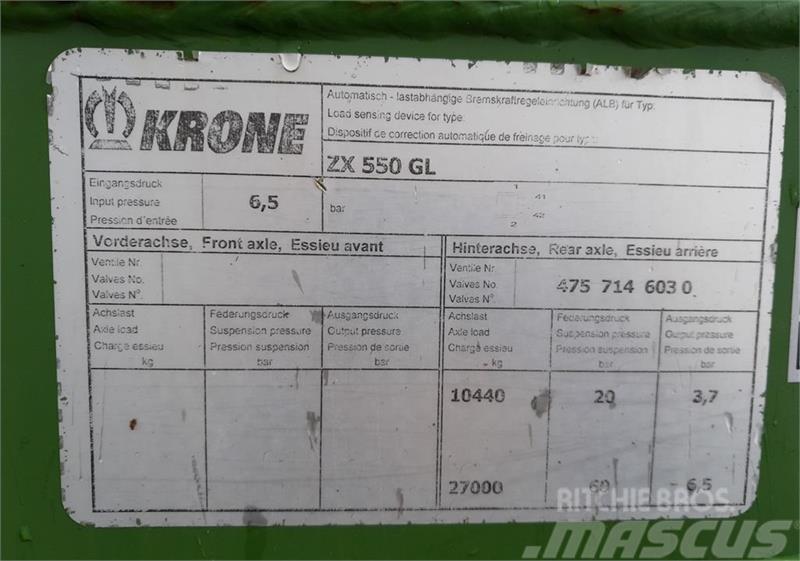 Krone ZX 550 GL Прицепи загального призначення