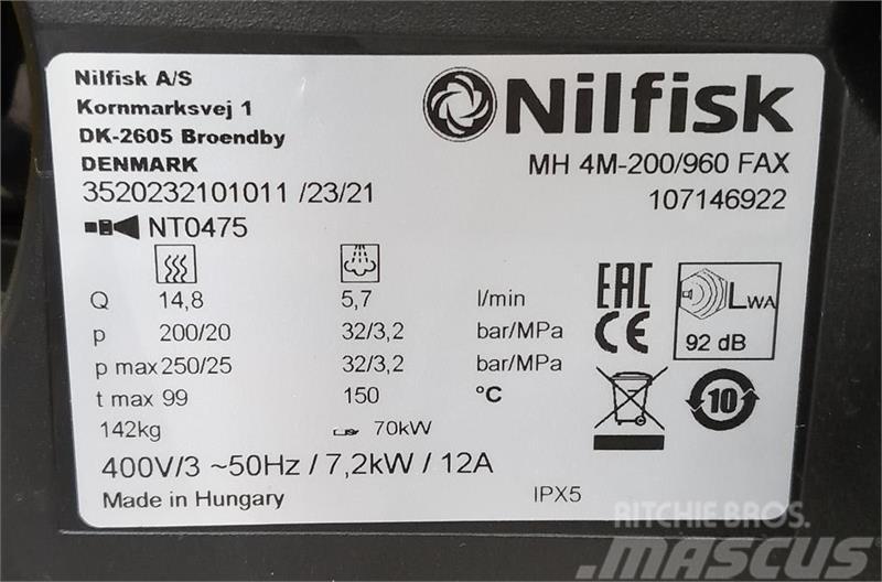 Nilfisk 200/960 FAX Моечные аппараты высокого давления
