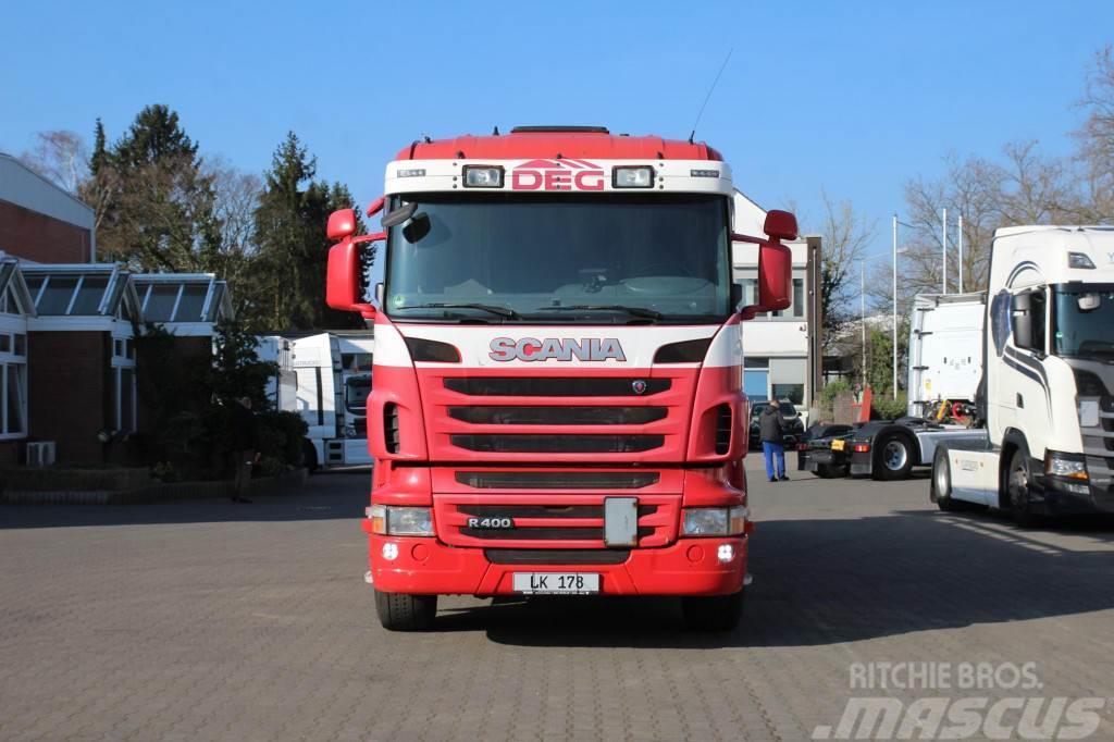 Scania R 400 E5 6x2 Hiab 166K Baustoffkran Liftachse Вантажівки-платформи/бокове розвантаження